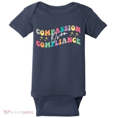 Groovy Compassion Over Compliance ABA Therapy BCBA Therapist Baby Bodysuit