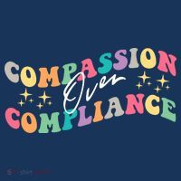 Groovy Compassion Over Compliance ABA Therapy BCBA Therapist Baby Bodysuit thumb 2