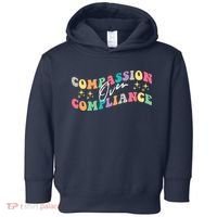 Groovy Compassion Over Compliance ABA Therapy BCBA Therapist Toddler Hoodie thumb 0