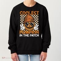 Groovy Coolest Pumpkin In The Patch Halloween Gift Women's Sweatshirt thumb 0