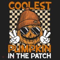 Groovy Coolest Pumpkin In The Patch Halloween Gift Women's Sweatshirt thumb 2