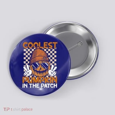 Groovy Coolest Pumpkin In The Patch Halloween Gift Button