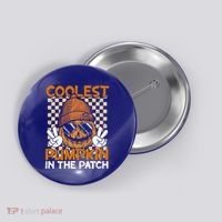 Groovy Coolest Pumpkin In The Patch Halloween Gift Button thumb 0