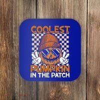 Groovy Coolest Pumpkin In The Patch Halloween Gift Coaster thumb 0