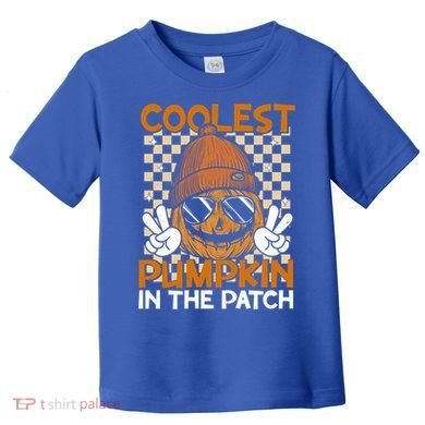 Groovy Coolest Pumpkin In The Patch Halloween Gift Toddler T-Shirt