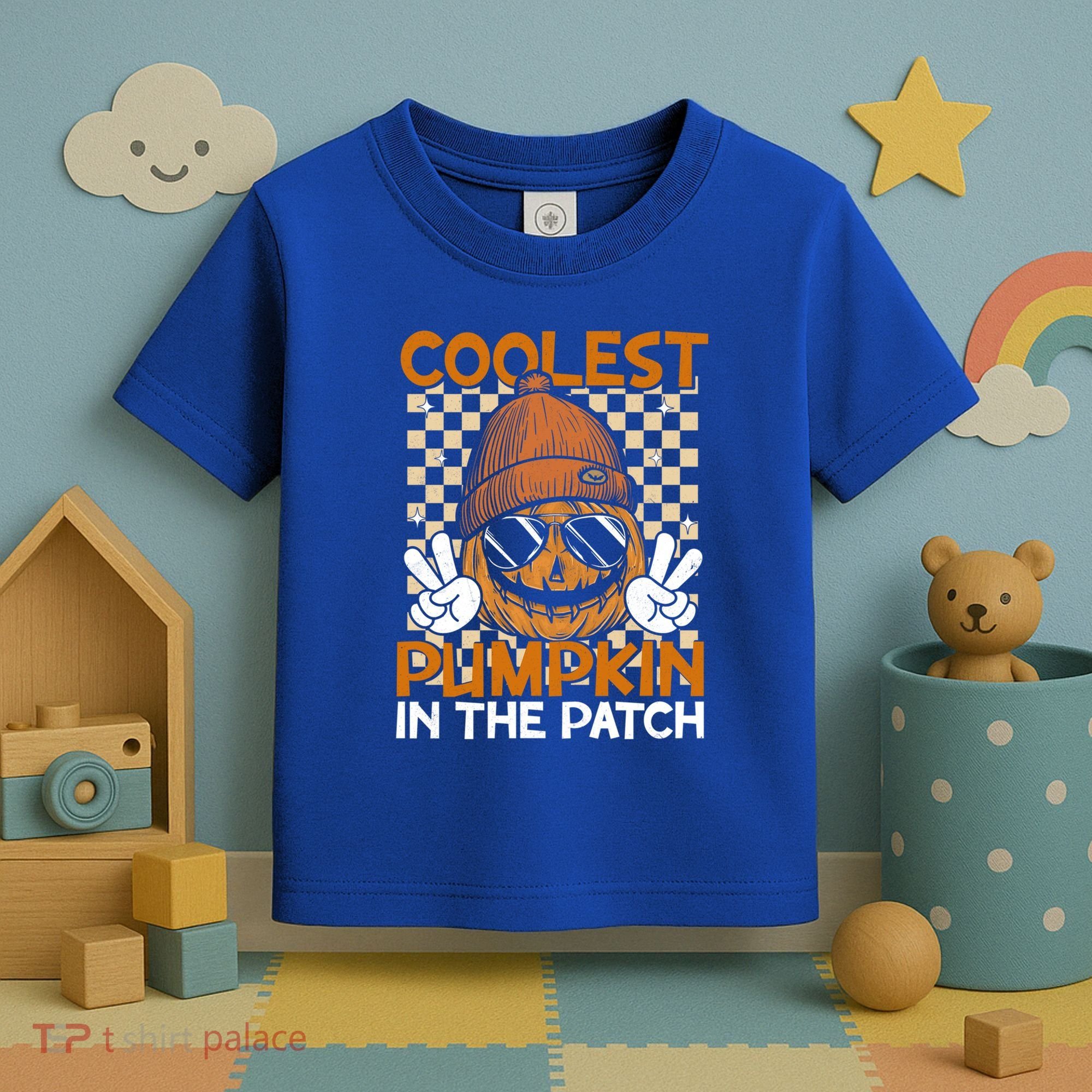 Groovy Coolest Pumpkin In The Patch Halloween Gift Toddler T-Shirt