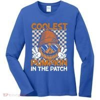 Groovy Coolest Pumpkin In The Patch Halloween Gift Women's Long Sleeve Shirt thumb 0