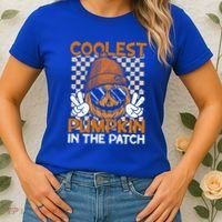 Groovy Coolest Pumpkin In The Patch Halloween Gift Women's T-Shirt thumb 2