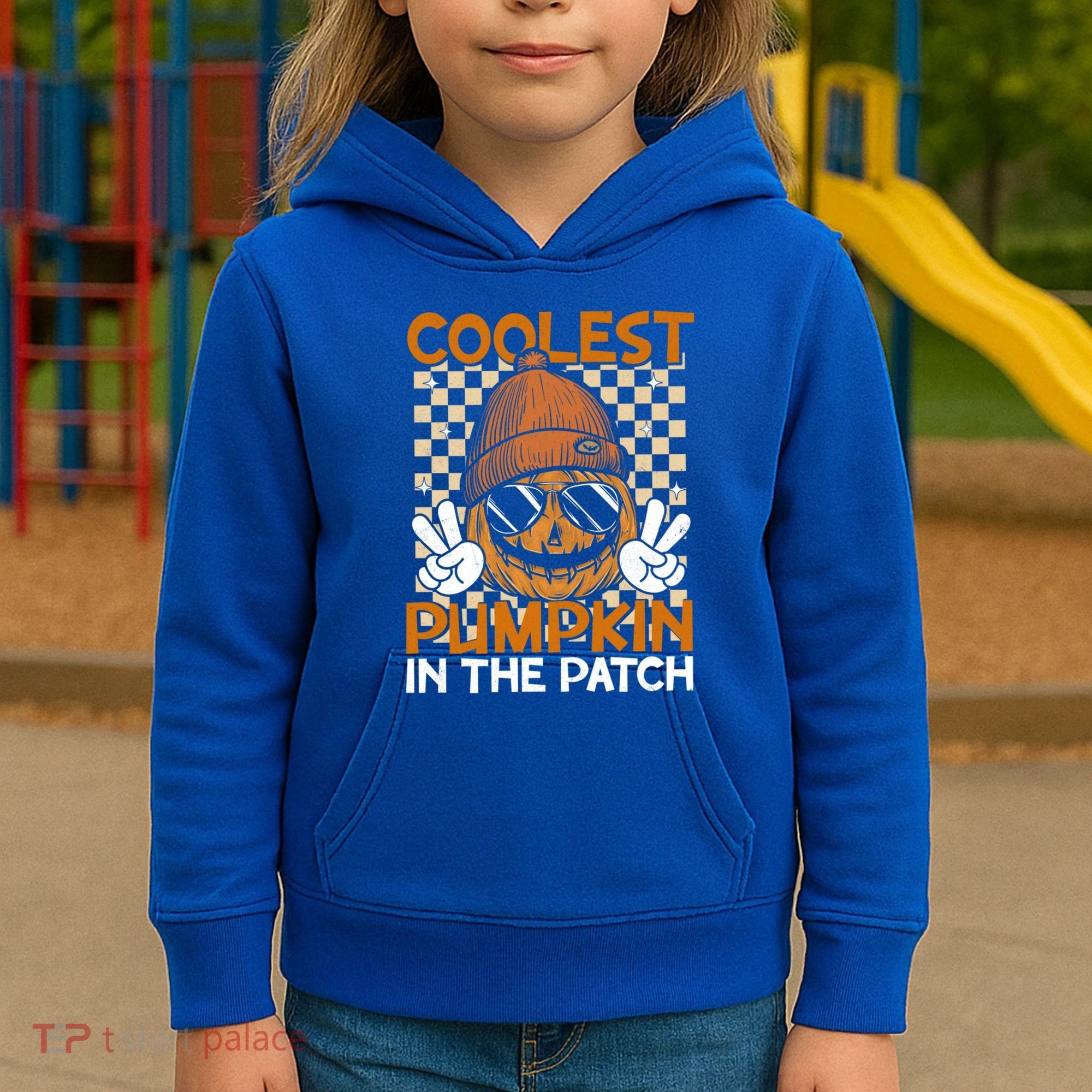 Groovy Coolest Pumpkin In The Patch Halloween Gift Kids Hoodie