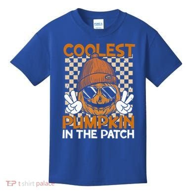 Groovy Coolest Pumpkin In The Patch Halloween Gift Kids T-Shirt