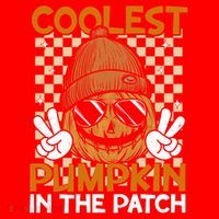 Groovy Coolest Pumpkin In The Patch Halloween Gift Santa Hat thumb 1