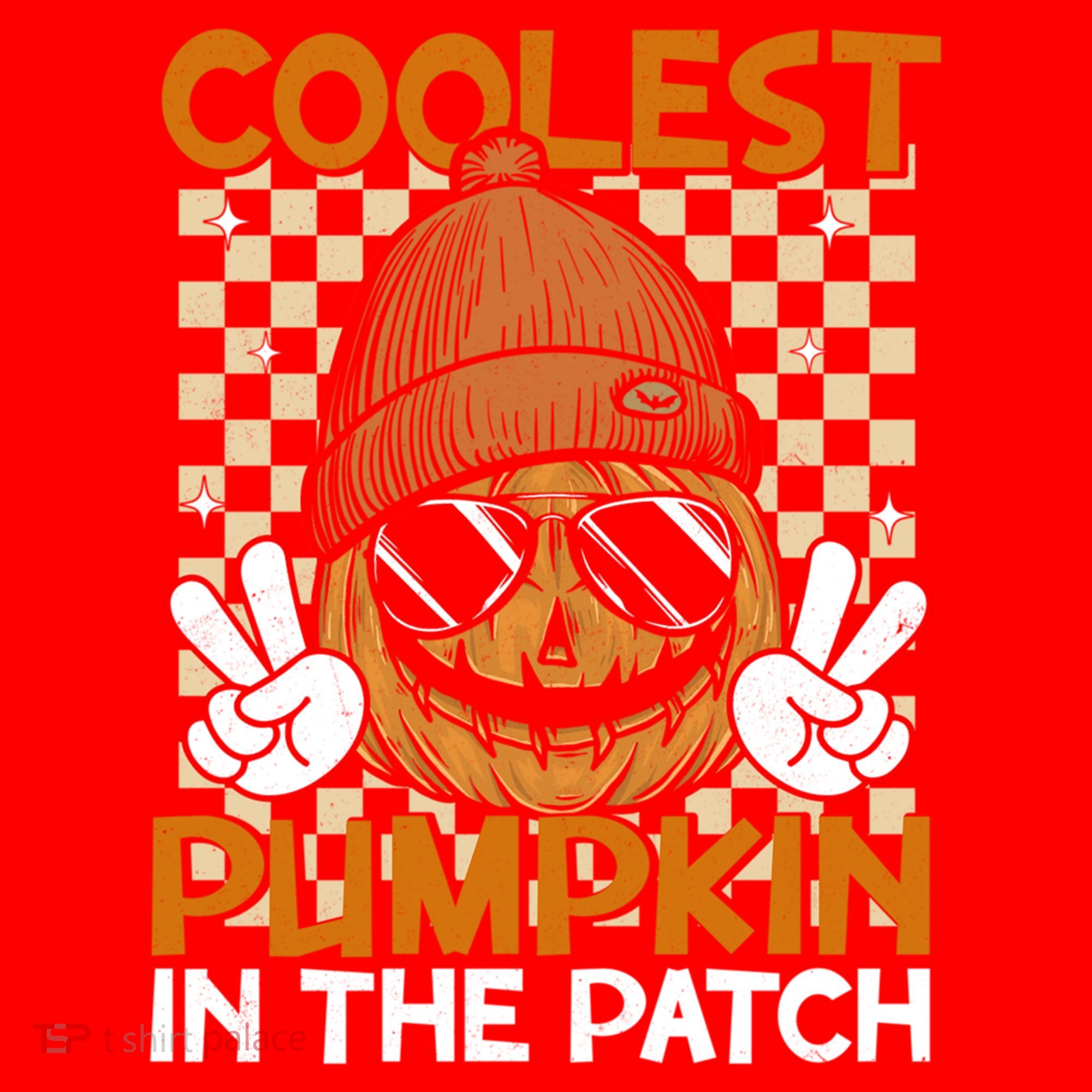 Groovy Coolest Pumpkin In The Patch Halloween Gift Santa Hat