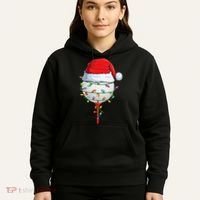 Golfing Christmas Pajama Funny Holiday Santa Hat Hoodie thumb 5