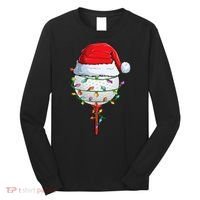 Golfing Christmas Pajama Funny Holiday Santa Hat Long Sleeve Shirt thumb 0