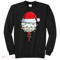 Golfing Christmas Pajama Funny Holiday Santa Hat Sweatshirt thumb 0