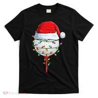 Golfing Christmas Pajama Funny Holiday Santa Hat T-Shirt thumb 0