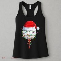 Golfing Christmas Pajama Funny Holiday Santa Hat Women's Tank Top thumb 3