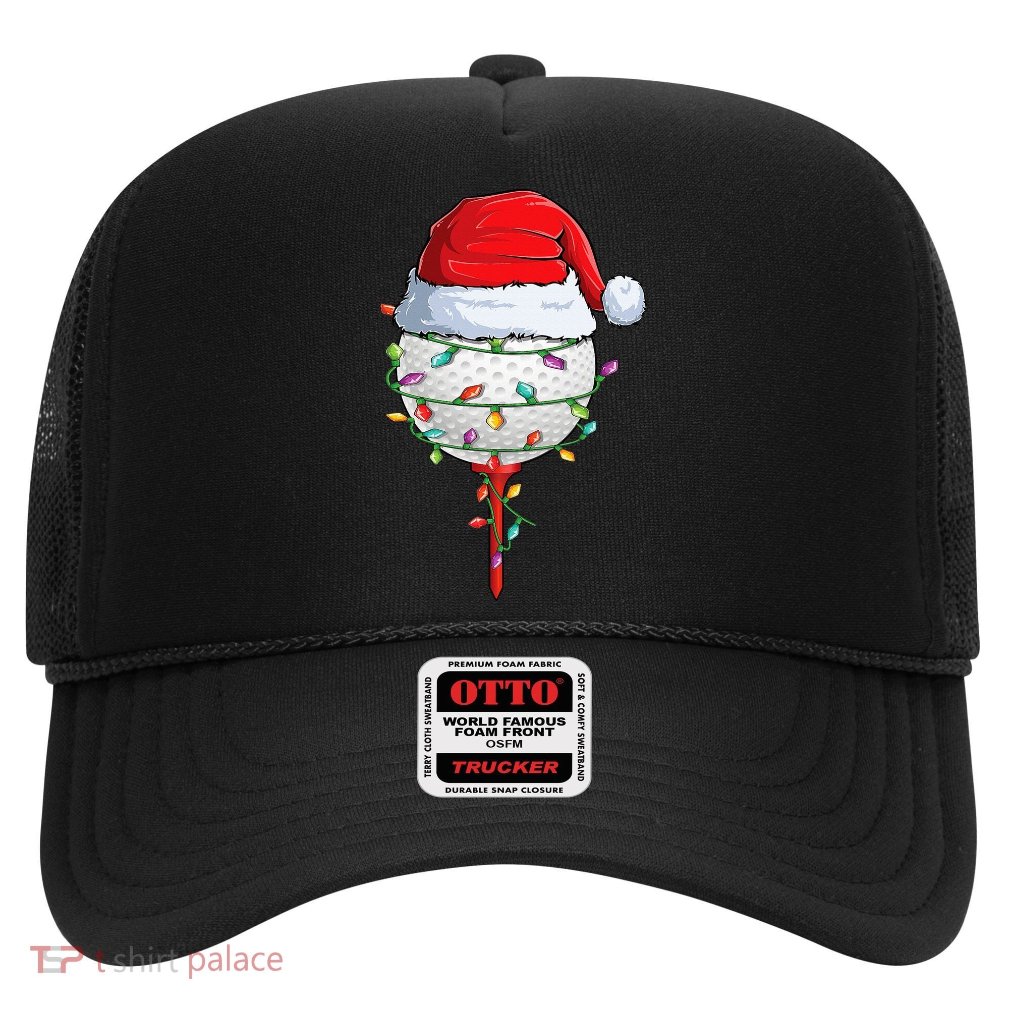 Golfing Christmas Pajama Funny Holiday Santa Hat Hat