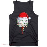 Golfing Christmas Pajama Funny Holiday Santa Hat Tank Top thumb 0