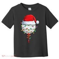 Golfing Christmas Pajama Funny Holiday Santa Hat Toddler T-Shirt thumb 0