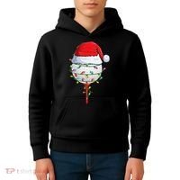 Golfing Christmas Pajama Funny Holiday Santa Hat Kids Hoodie thumb 4