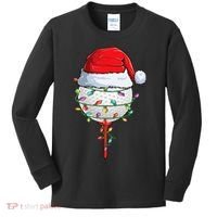 Golfing Christmas Pajama Funny Holiday Santa Hat Kids Long Sleeve Shirt thumb 0
