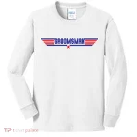 Groomsman Crew Pilot Kids Long Sleeve Shirt thumb 0