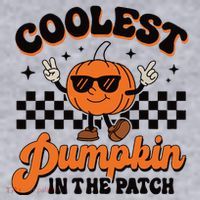 Groovy Coolest Pumpkin In The Patch Halloween For Boy Kids Women's Sweatshirt thumb 2