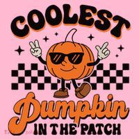 Groovy Coolest Pumpkin In The Patch Halloween For Boy Kids Coaster thumb 2