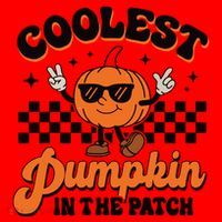 Groovy Coolest Pumpkin In The Patch Halloween For Boy Kids Santa Hat thumb 1