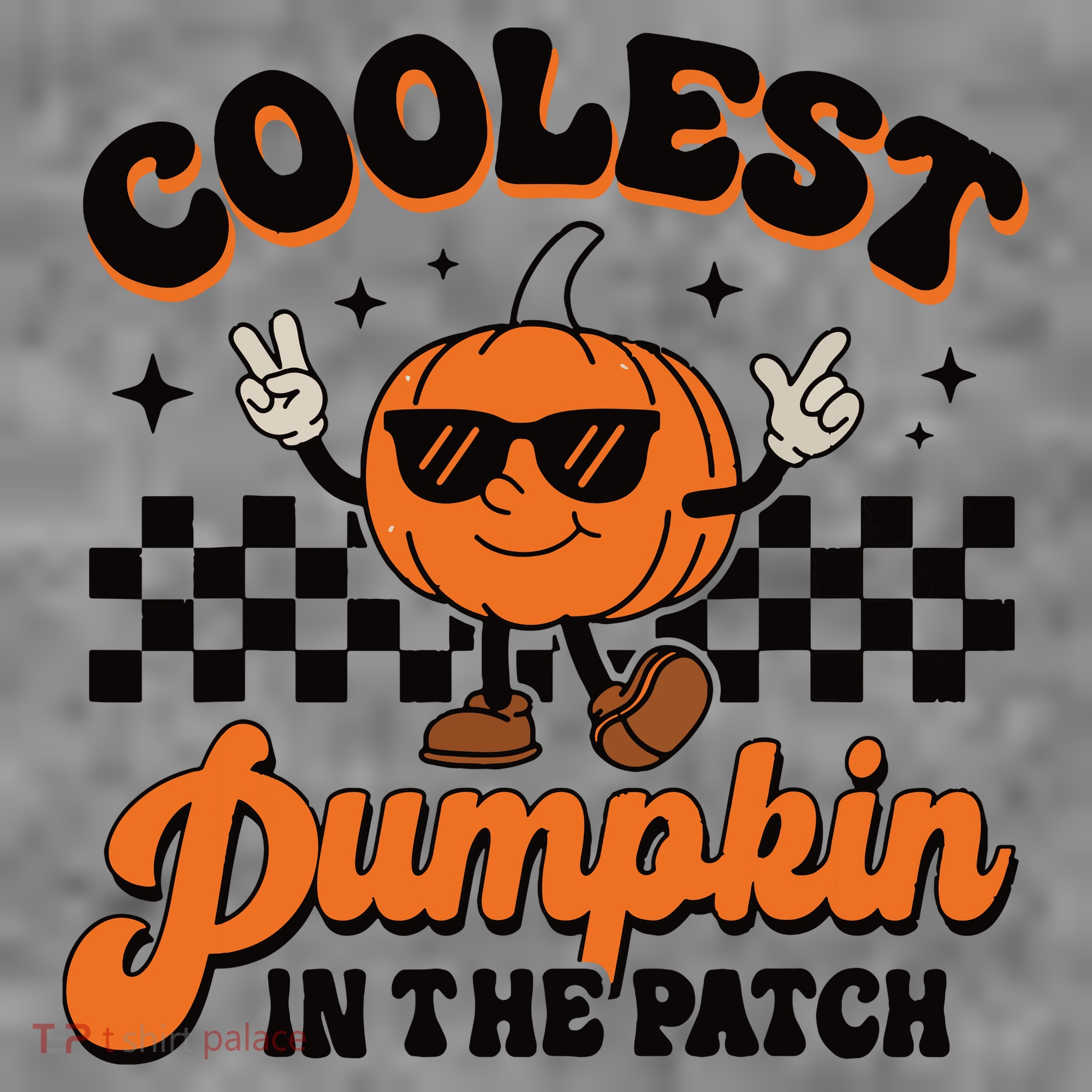 Groovy Coolest Pumpkin In The Patch Halloween For Boy Kids Toddler Hoodie