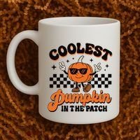 Groovy Coolest Pumpkin In The Patch Halloween For Boy Kids Coffee Mug thumb 2