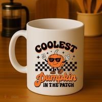 Groovy Coolest Pumpkin In The Patch Halloween For Boy Kids Coffee Mug thumb 4