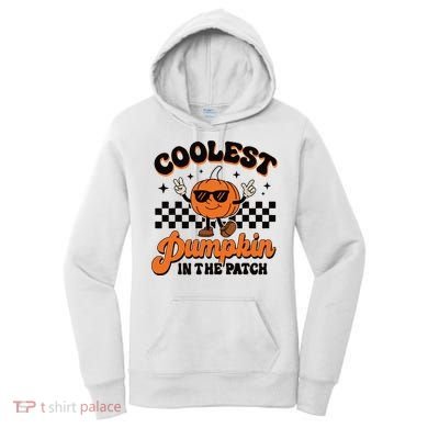 Groovy Coolest Pumpkin In The Patch Halloween For Boy Kids Women's Hoodie