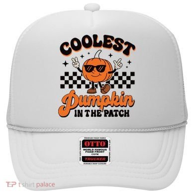 Groovy Coolest Pumpkin In The Patch Halloween For Boy Kids Hat