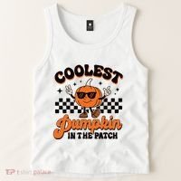 Groovy Coolest Pumpkin In The Patch Halloween For Boy Kids Tank Top thumb 2