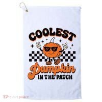 Groovy Coolest Pumpkin In The Patch Halloween For Boy Kids Golf Towel thumb 0