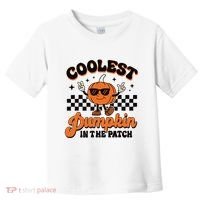Groovy Coolest Pumpkin In The Patch Halloween For Boy Kids Toddler T-Shirt thumb 0