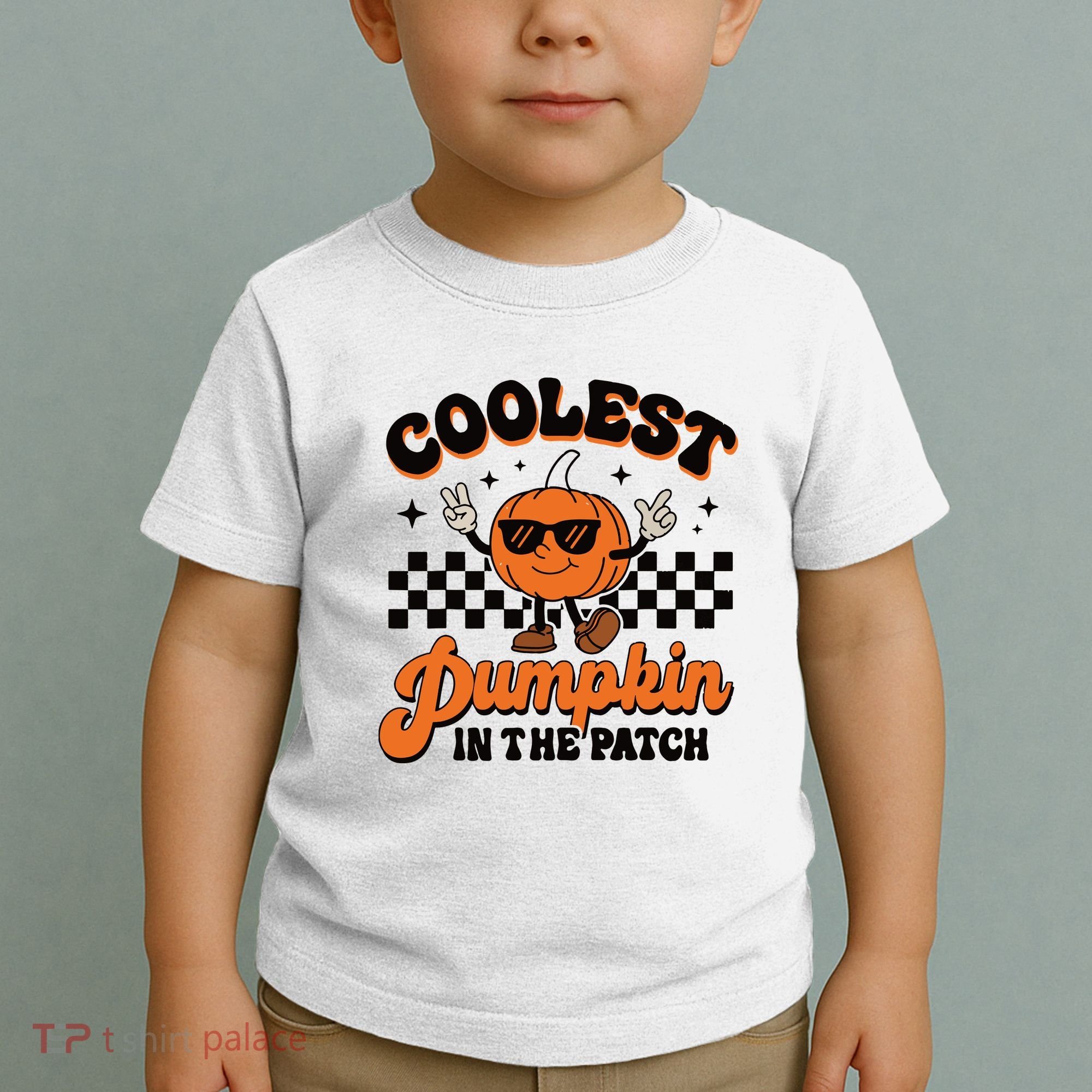Groovy Coolest Pumpkin In The Patch Halloween For Boy Kids Toddler T-Shirt