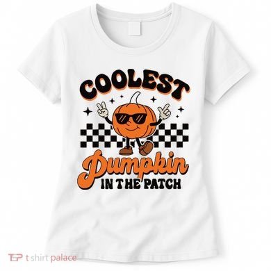 Groovy Coolest Pumpkin In The Patch Halloween For Boy Kids Women's T-Shirt