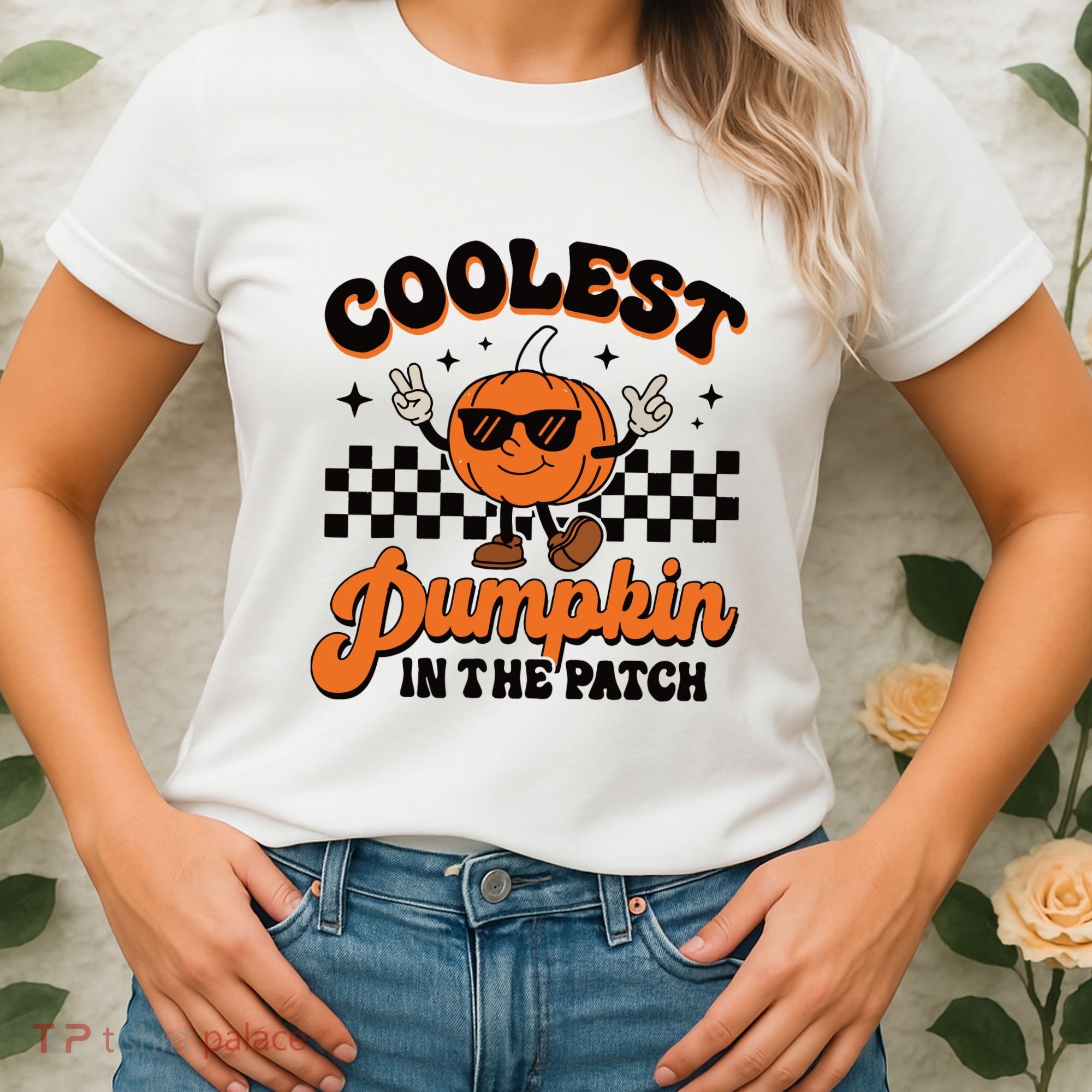 Groovy Coolest Pumpkin In The Patch Halloween For Boy Kids Women's T-Shirt