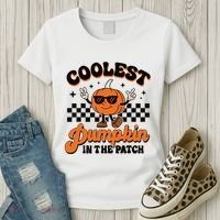 Groovy Coolest Pumpkin In The Patch Halloween For Boy Kids Women's T-Shirt thumb 3