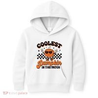 Groovy Coolest Pumpkin In The Patch Halloween For Boy Kids Kids Hoodie thumb 0