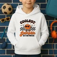 Groovy Coolest Pumpkin In The Patch Halloween For Boy Kids Kids Hoodie thumb 2