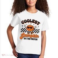 Groovy Coolest Pumpkin In The Patch Halloween For Boy Kids Kids T-Shirt thumb 2
