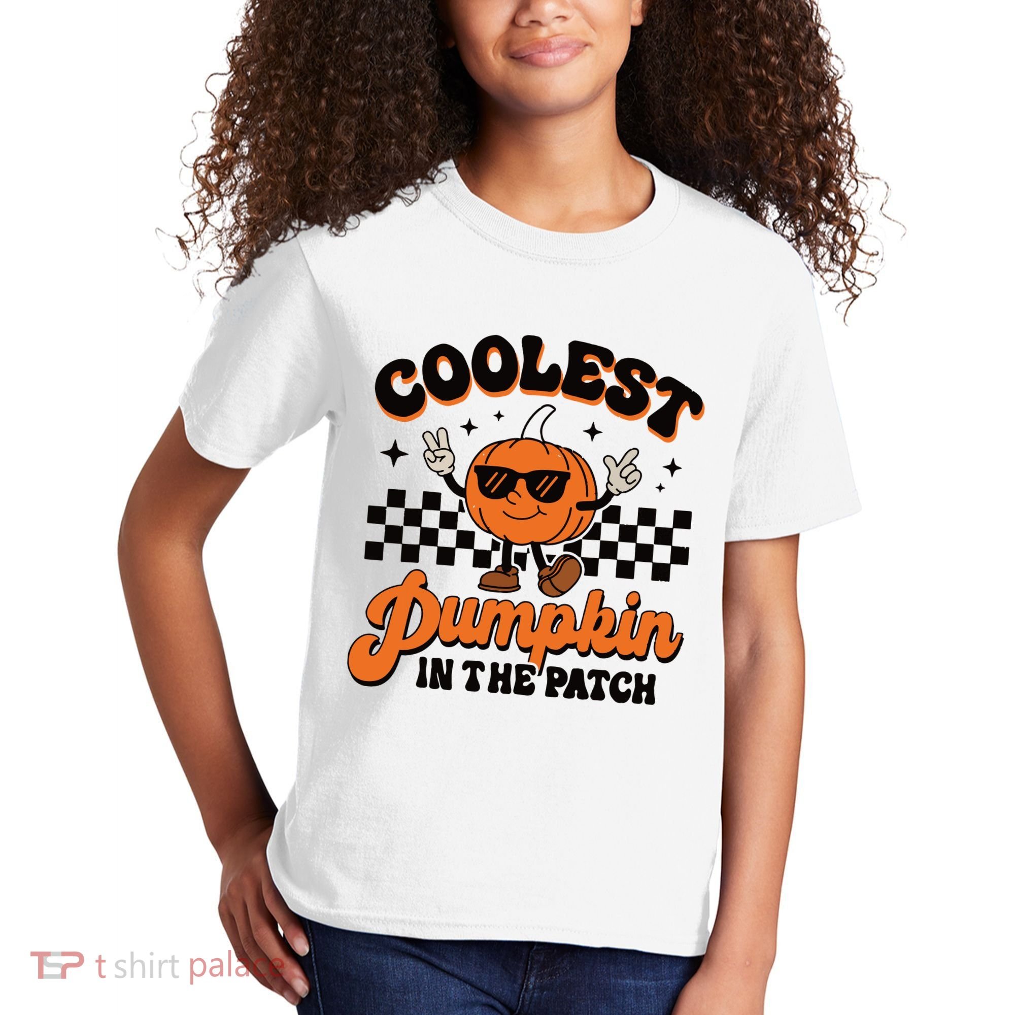 Groovy Coolest Pumpkin In The Patch Halloween For Boy Kids Kids T-Shirt