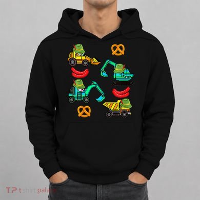 German Construction Pretzel Sausage Oktoberfest Hoodie