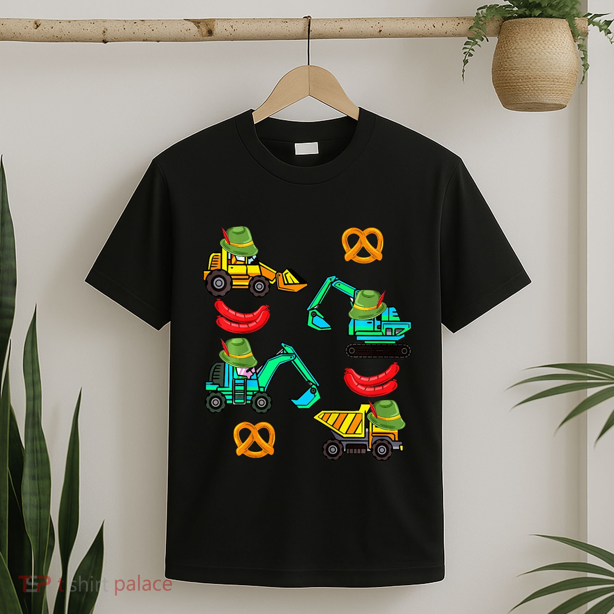 German Construction Pretzel Sausage Oktoberfest T-Shirt