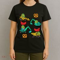 German Construction Pretzel Sausage Oktoberfest T-Shirt thumb 4