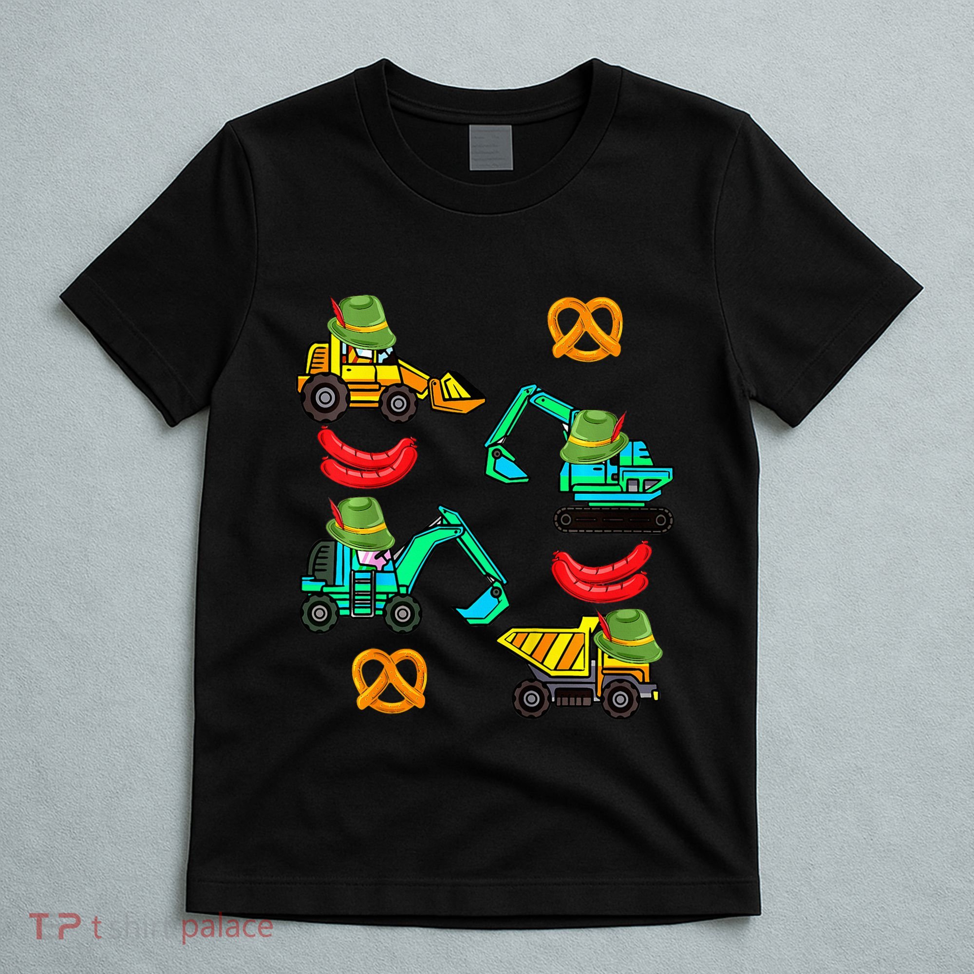 German Construction Pretzel Sausage Oktoberfest T-Shirt